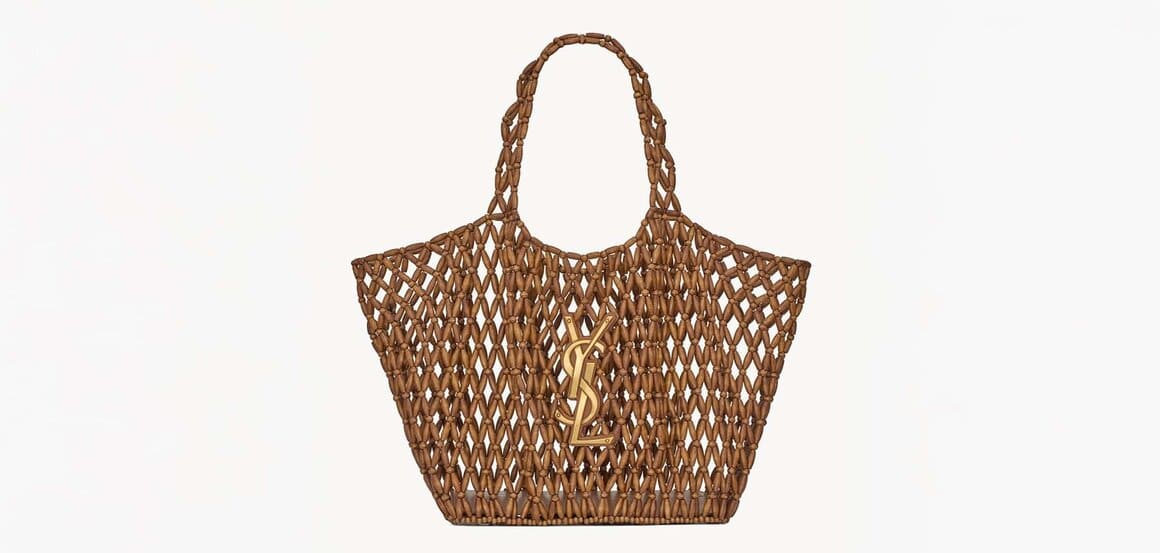 Ten Loves: Saint Laurent Light Wood And Brick Medium Icare In Wood